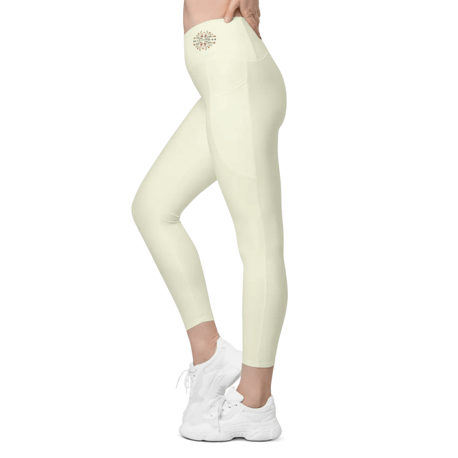 Sun-Kissed BlueTink Crossover Leggings with Pockets product image (4)