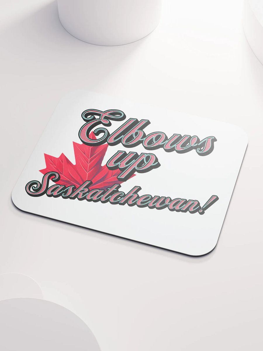 Elbows Up Maple Leaf Saskatchewan Canadian Pride Mouse Pad product image (3)