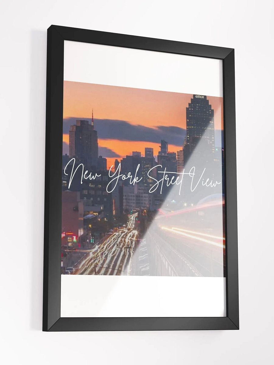 Wall Art New York Street View Framed High-Quality Matte Poster (in) product image (3)