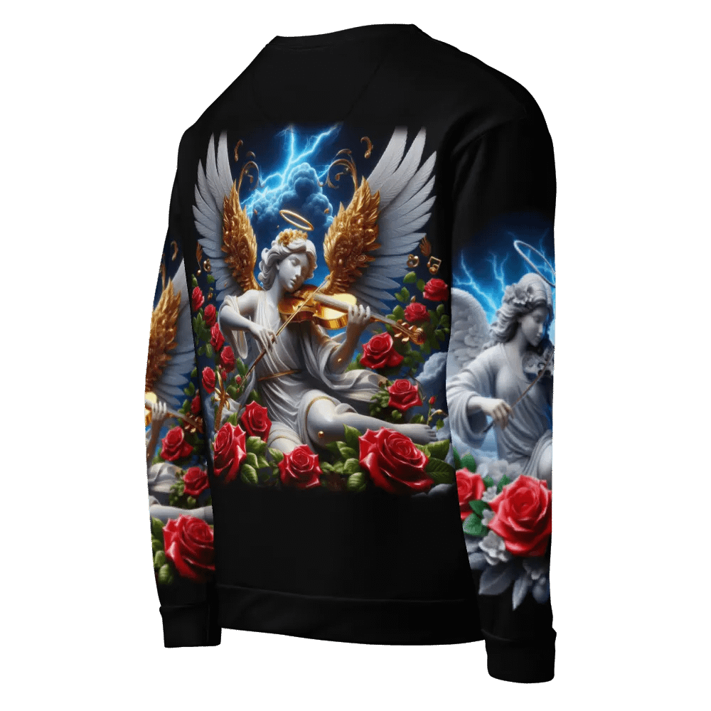 Angels making Music with a Violin - All-Over Unisex Sweatshirt #40 product image (5)