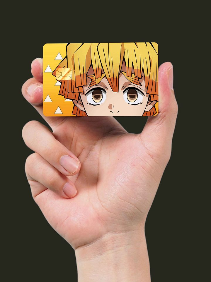 Peeking Zenitsu Card Skin (Holographic) product image (2)