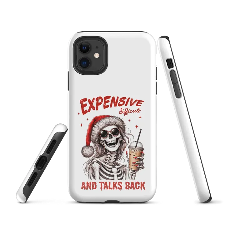 Sassy Skeleton Santa Girl iPhone® Case product image (1)