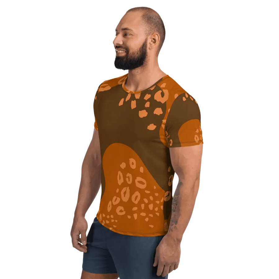 Stylish orange Animal Print Athletic Tee product image (3)