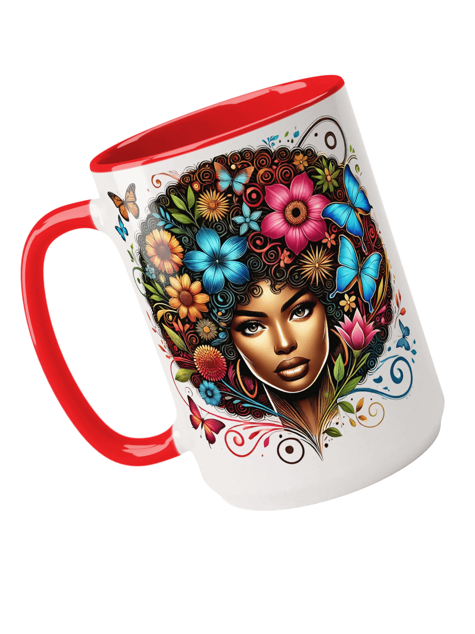 VEDENS Curly Floral Whimsy Ceramic Mug product image (1)