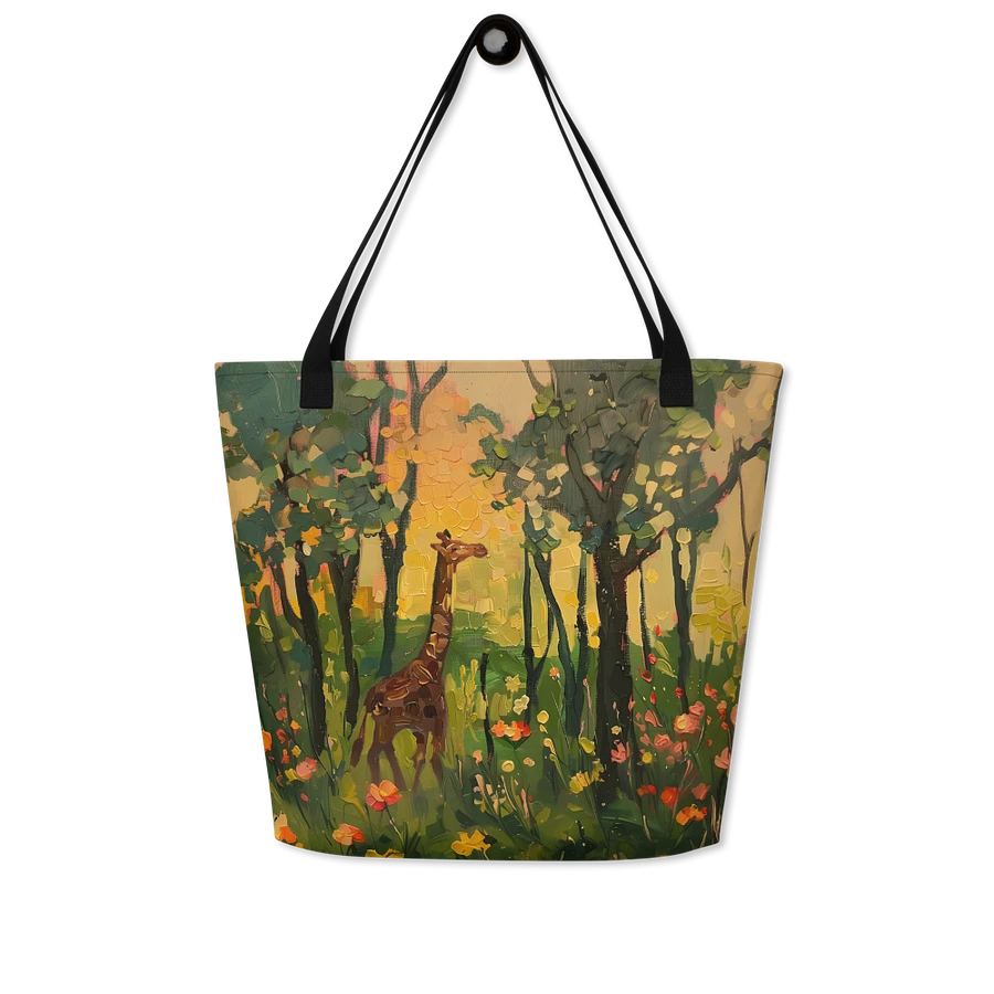Tote Bag: Giraffe in the Forest Wildlife Painting Design product image (8)