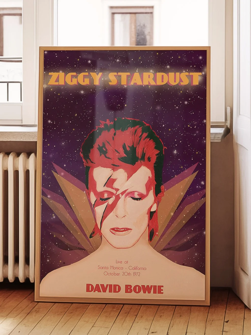 Ziggy Stardust Tribute Poster – 1972 Live Concert Art Print (Vintage Music, Space-Age Aesthetic) product image (13)