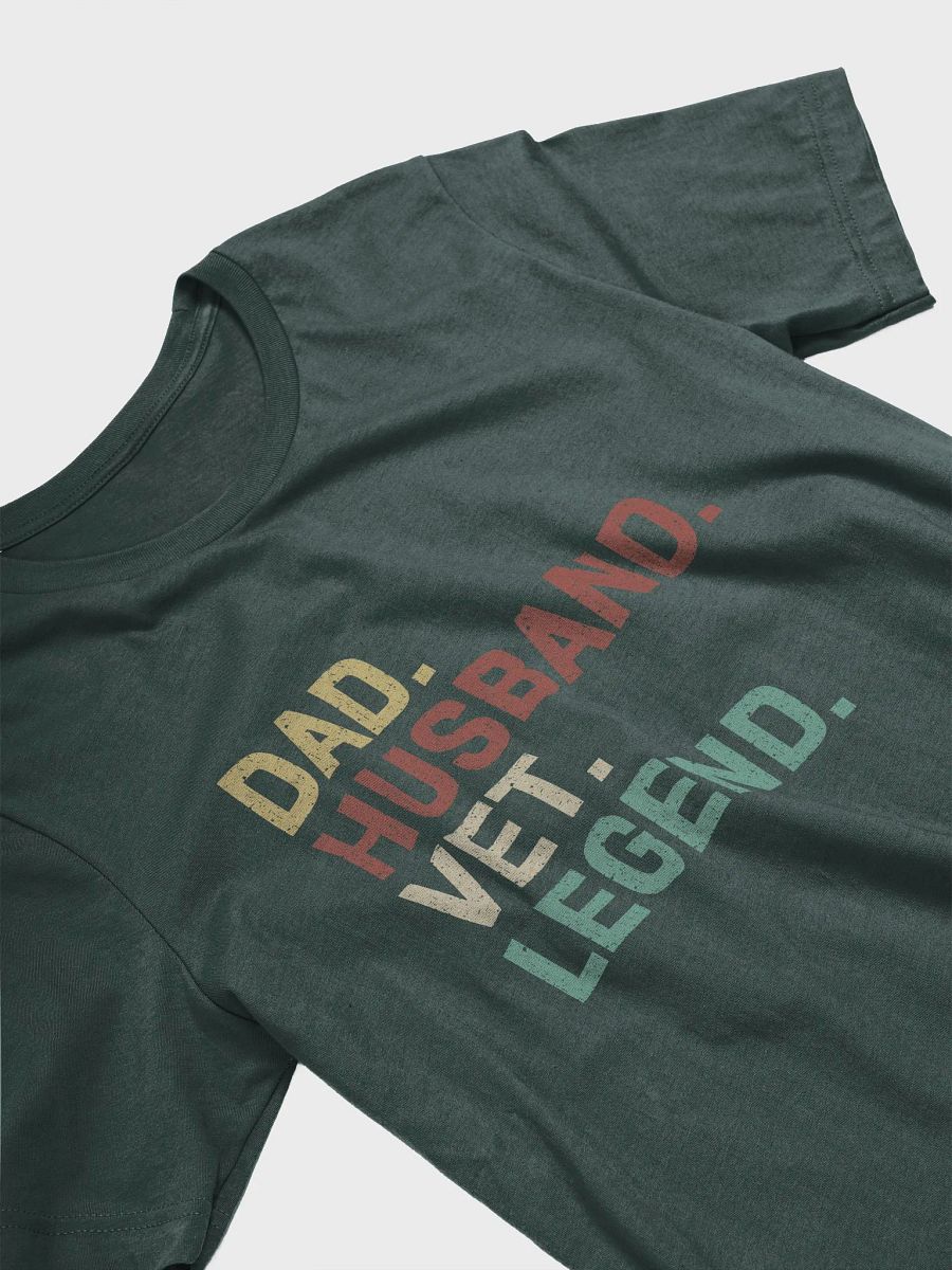 "Dad-Husband-vet-Legend" t-shirt (dark background) product image (4)