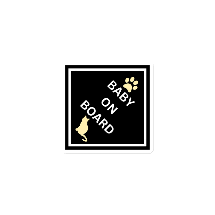 Cat Baby on Board Magnet - Ginger on Black product image (1)