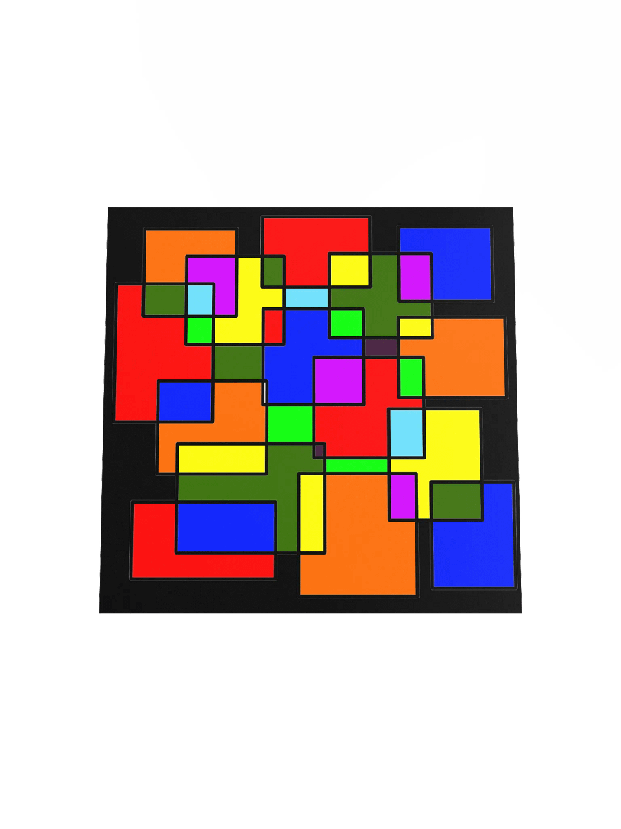 Rainbow Rectangles: A Mondrian-Inspired Poster product image (15)