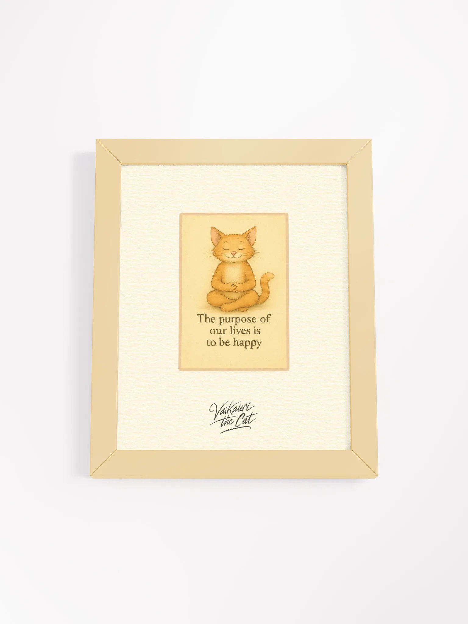 Vaikauri Cat Meditative Artprint product image (2)