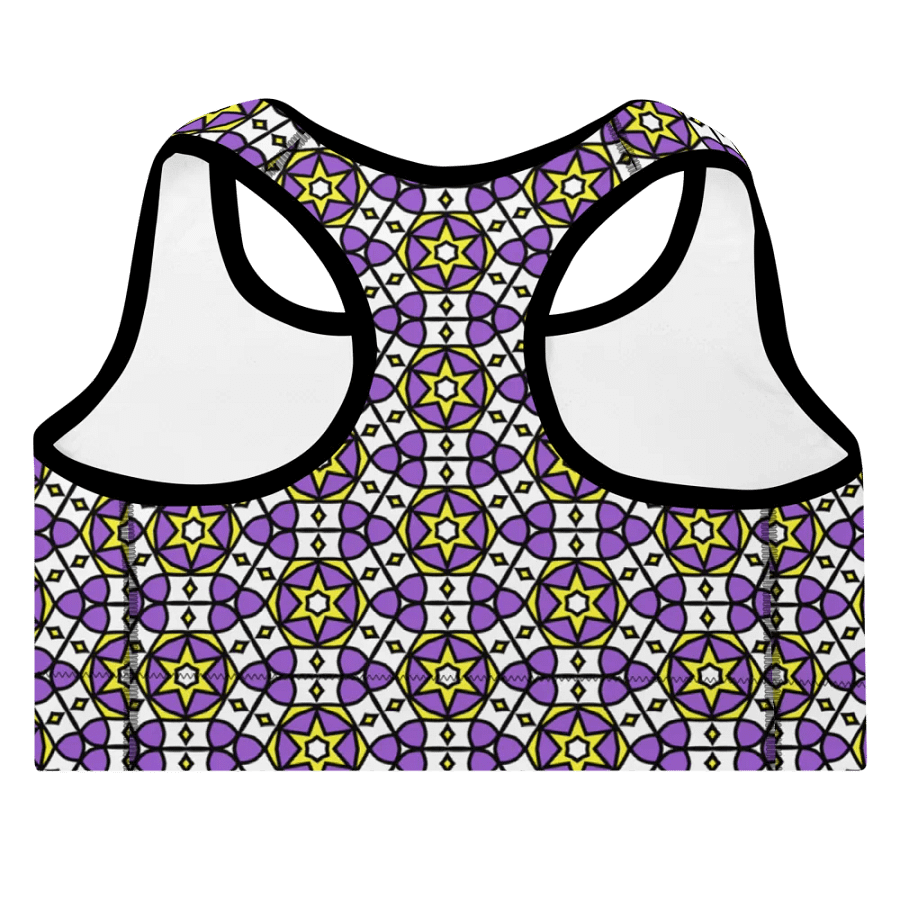 Non-Binary Abstract (2) - Padded Sports Bra product image (4)