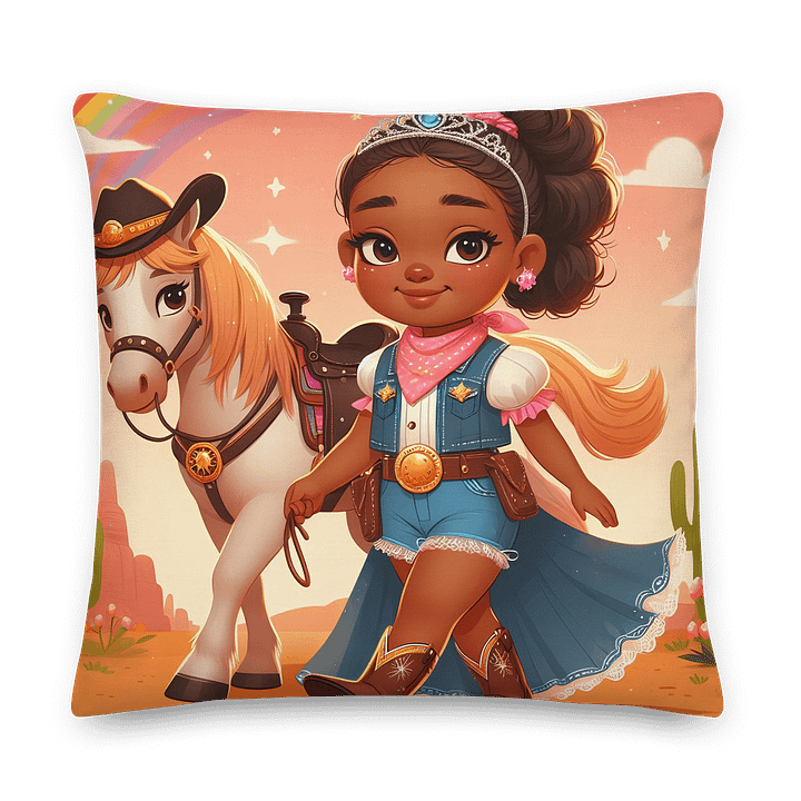 Whimsical Cowgirl Adventure Premium Pillow product image (1)