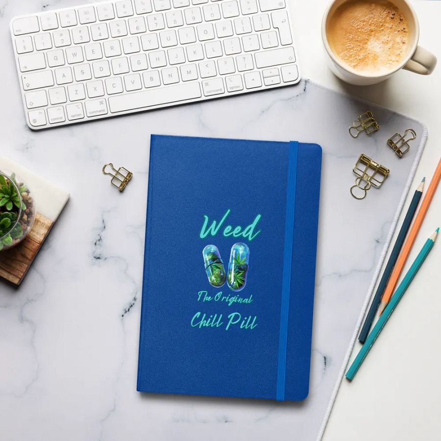 Chill Pill Cannabis Anxiety/Mental Health Hardcover Journal product image (21)