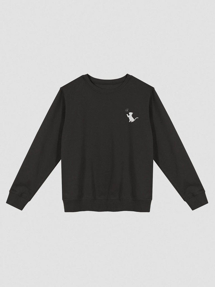 Outline Kitten and Butterfly Embroidered Sweater product image (1)