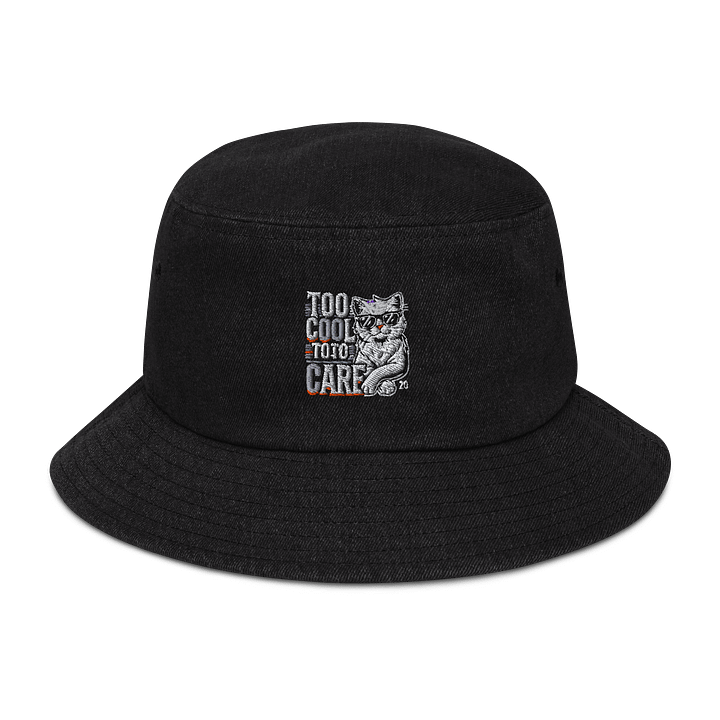 Cool Cat Attitude Denim Bucket Hat product image (1)