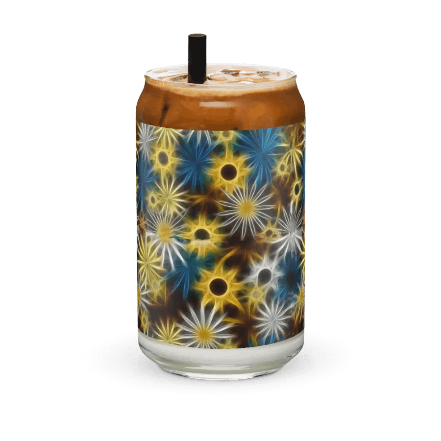 Glowing Daisies Can Shaped Glass product image (42)