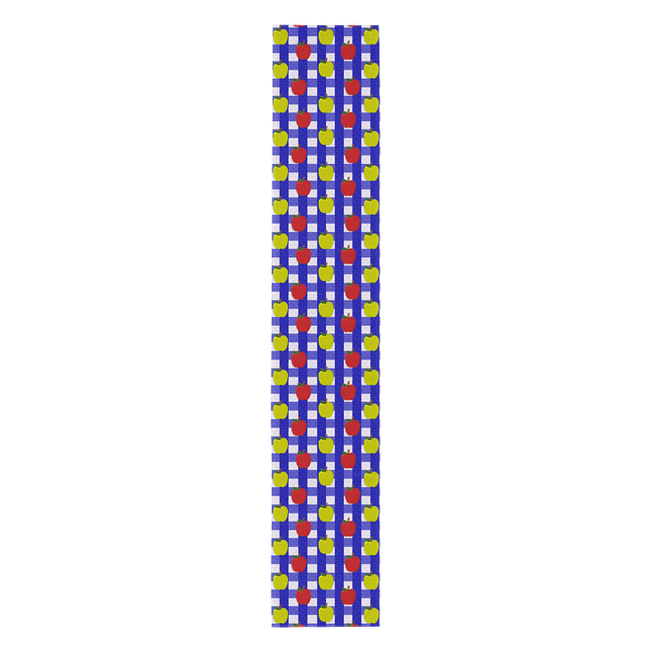 Apple Gingham Pattern in Blue Table Runner product image (2)