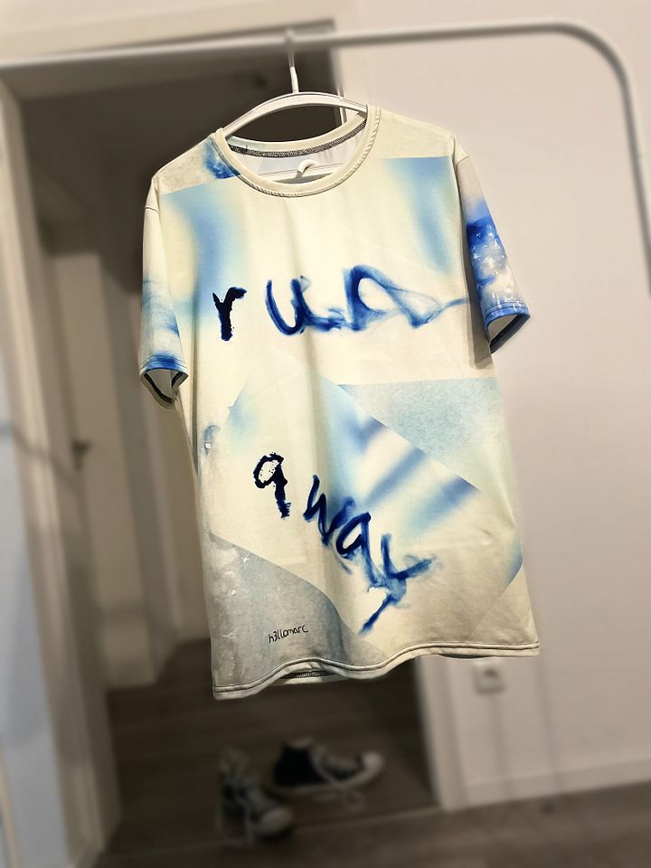 h3llomarc watercolor design "wanna run away" Crew Neck T-Shirt product image (1)