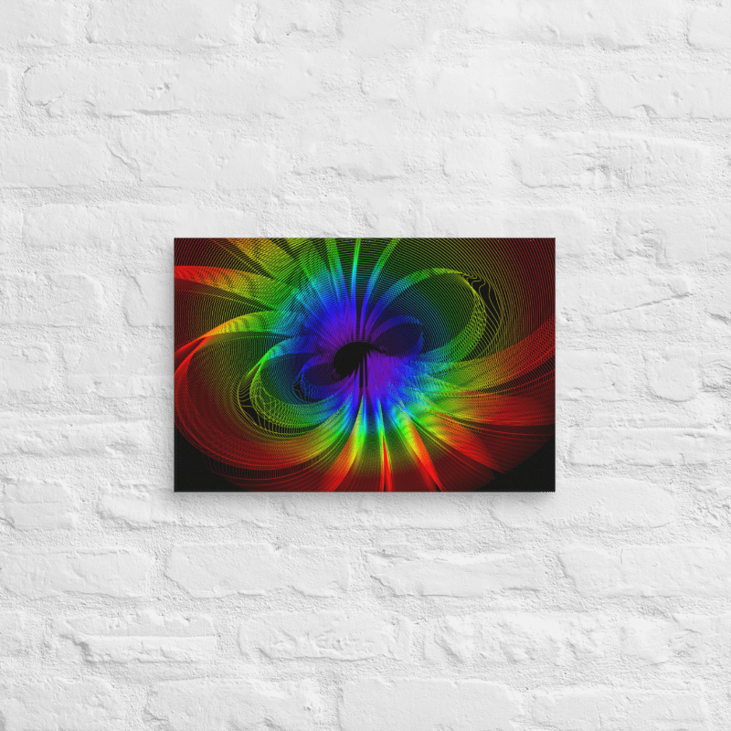 Sparse Spectral Spaceport Alpha - Diffraction Curves Physics Art Canvas Print product image (4)