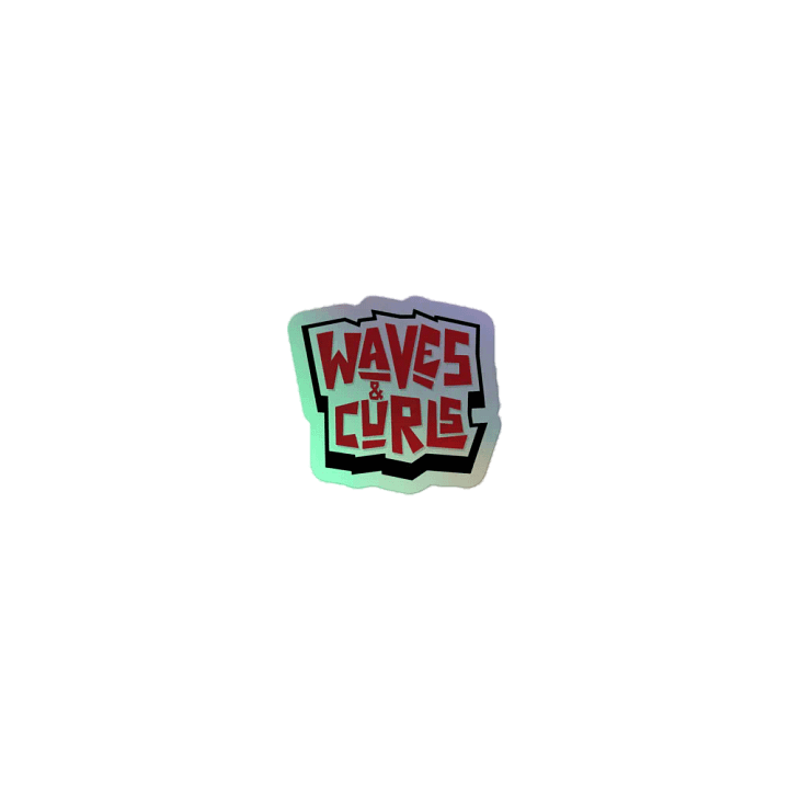 Waves & Curls Main Logo Holosticker product image (1)