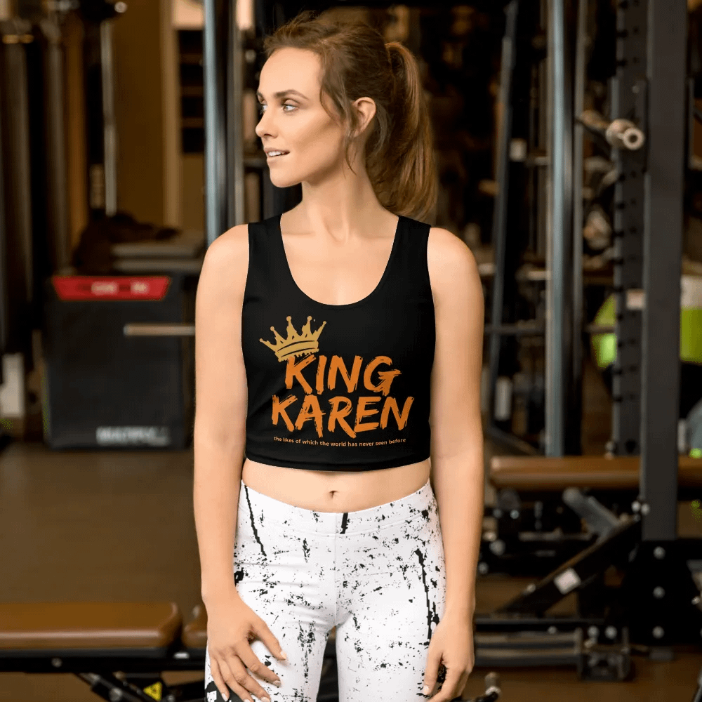 King Karen Crowned Black Stretchy Crop Top product image (4)