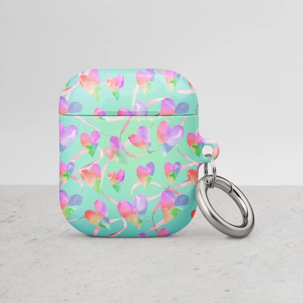 Whimsical Hearts All-Over Print AirPods® Case girls and arty ladies product image (7)