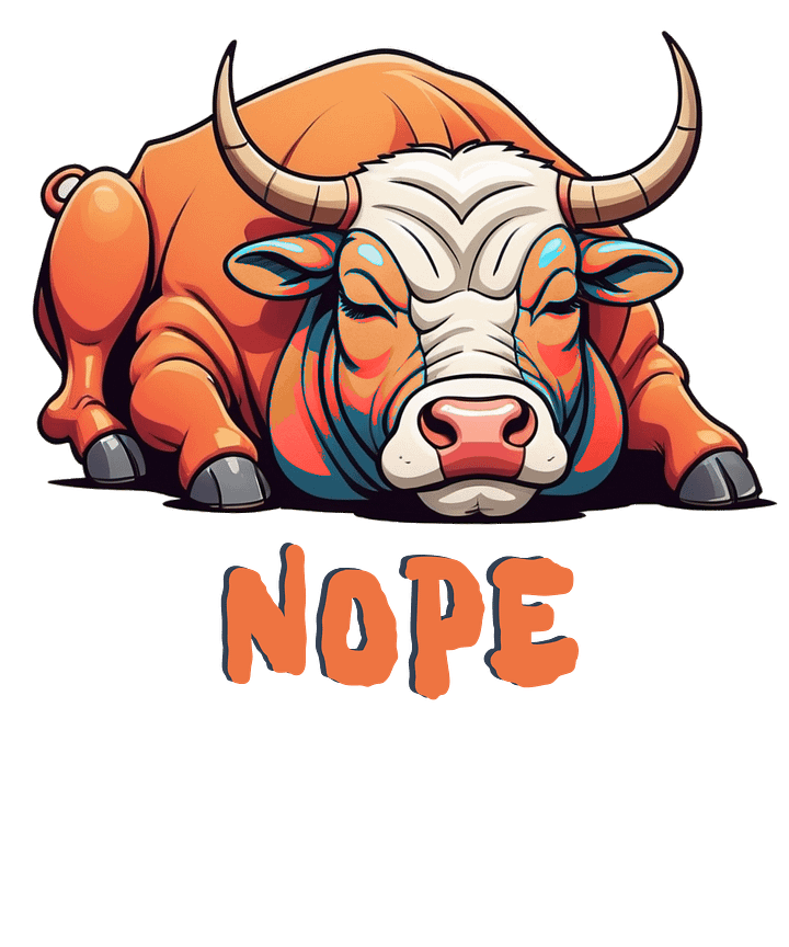 Taurus Snoozing Bull Free Merch Designs NOPE product image (1)