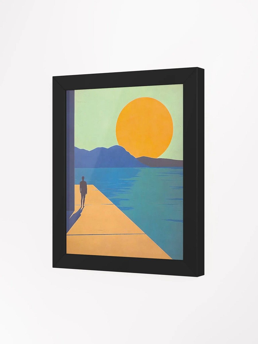 Framed Poster of a Man on a Jetty product image (46)