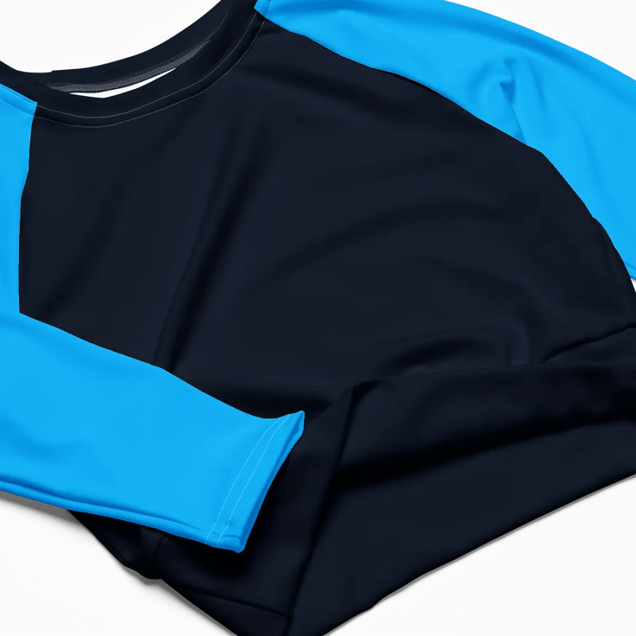 Sassy Blue Block Crop Shirt product image (6)