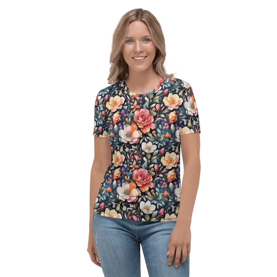 Floral Pattern All Over Print T-shirt product image (2)