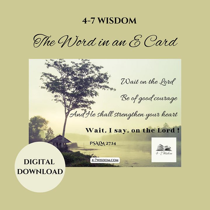 Wait on the Lord E Card product image (1)