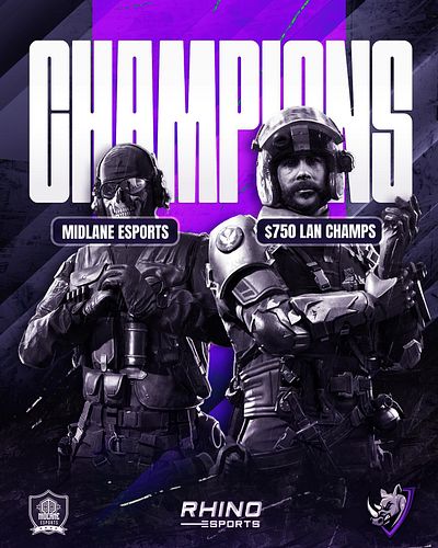 Congrats to the Rhino boys one last time they did amazing didn’t drop a single map through the tournament brought home the go...