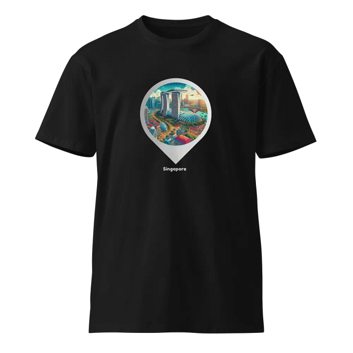 Futuristic Cityscape Unisex T-Shirt | AI Design: Singapore Skyline product image (1)