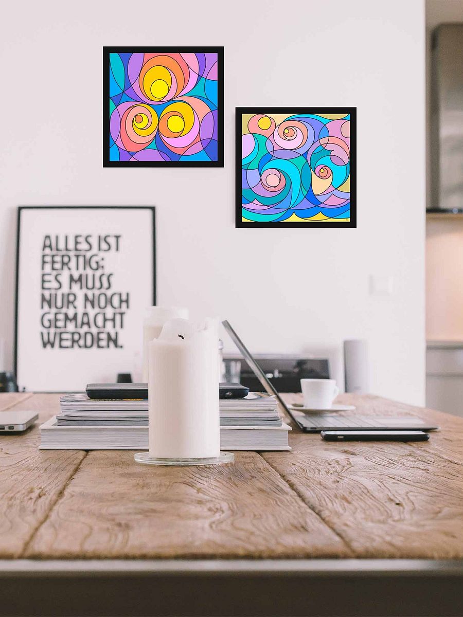 Spiral Serenade Canvas - Abstract Square No. 1 product image (141)