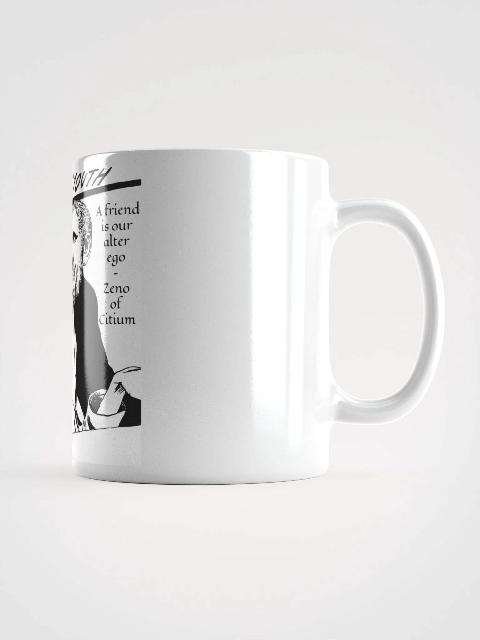 Stoic Youth Zeno of Citium quote White Glossy Mug product image (2)
