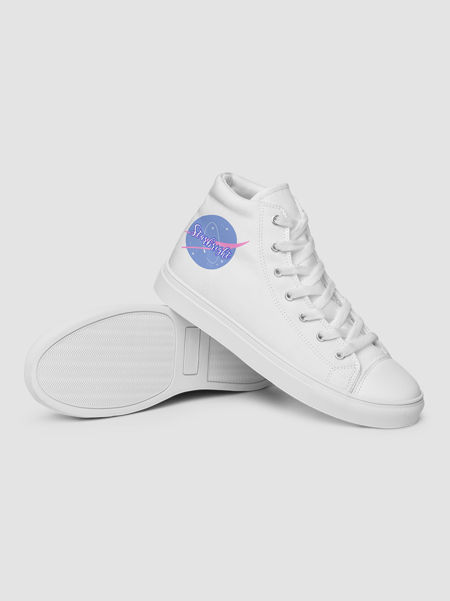 White Starbright The Band Women's High Top Canvas Shoes product image (12)