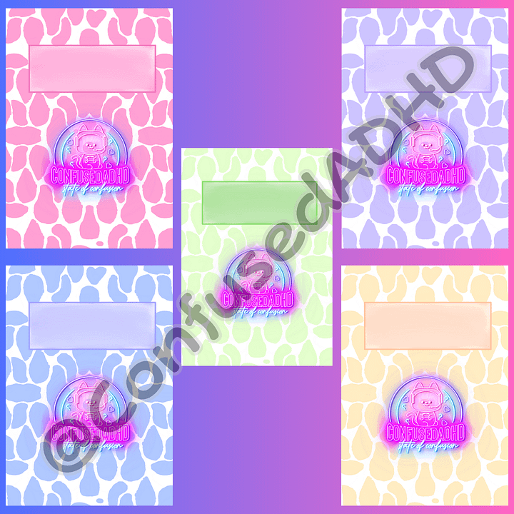 Animal Print CADHD Digital Planner Covers product image (1)