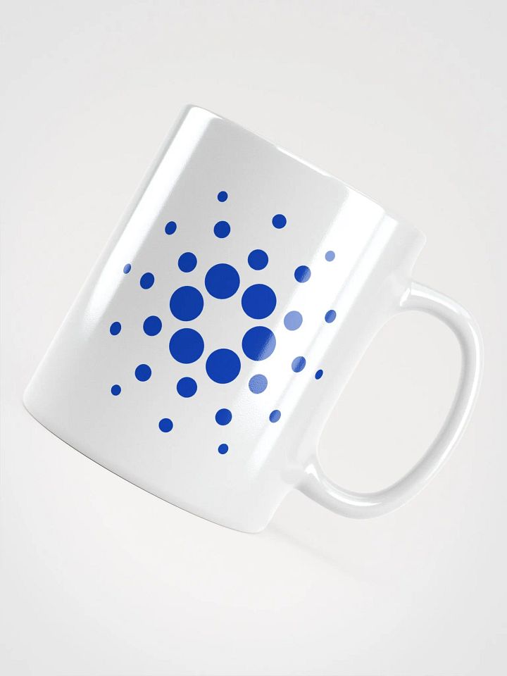 Cardano Logo White Glossy Mug product image (1)