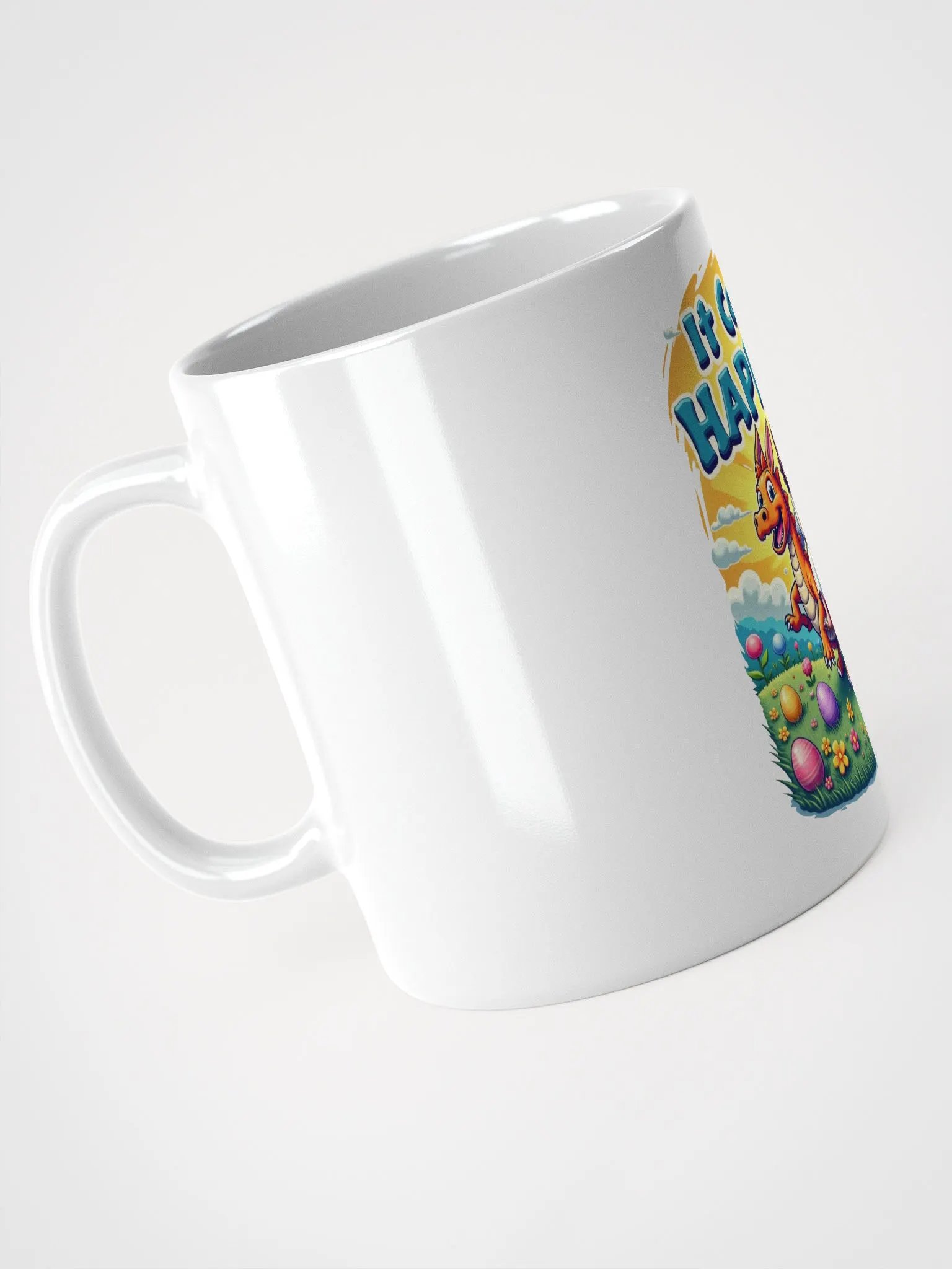 It Could Happen Easter Dragon White Glossy Mug product image (7)