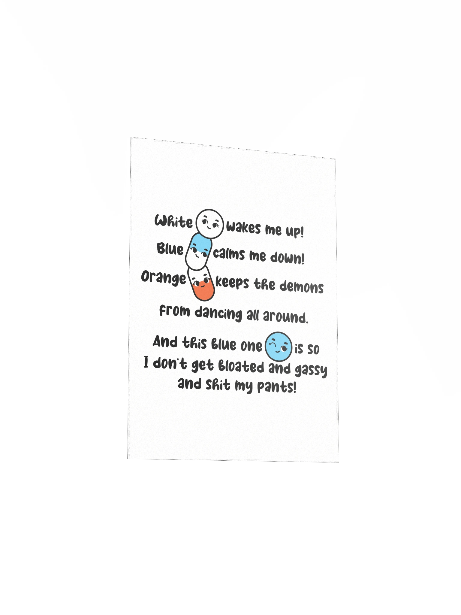 White wakes me up, blue calms me down… Poster product image (3)