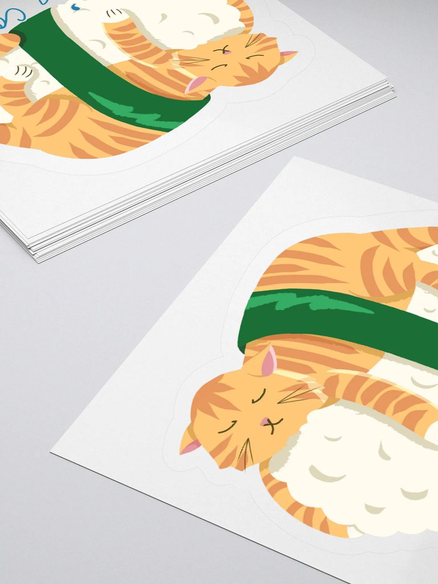 'I'm Cooked' Sushi Cat Sticker product image (11)
