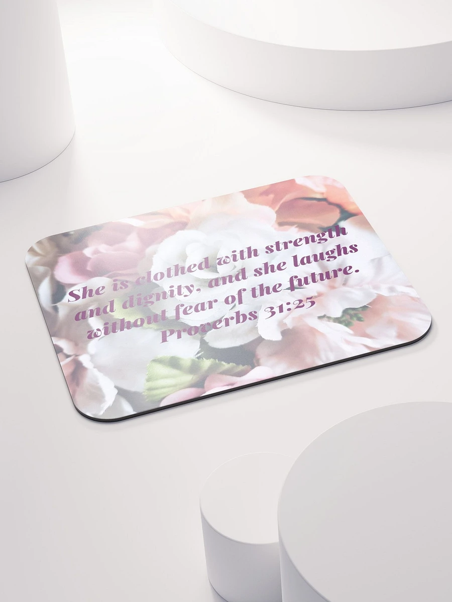 She Is Clothed With Strength And Dignity Proverbs 31:25 Bible Verse Mouse Pad product image (5)