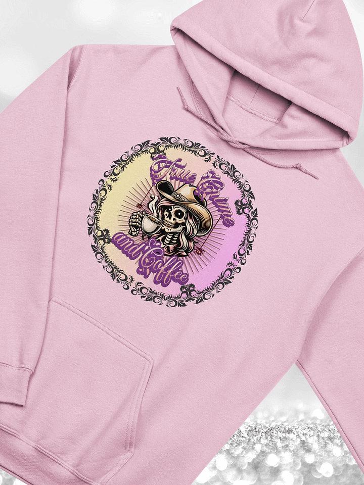 True Crime Skeleton & Coffee Hoodie product image (1)
