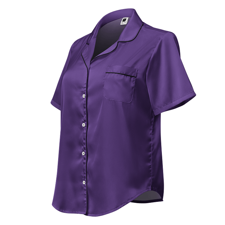 Midnight Veil Designs - Purple All-Over Print Women's Short Sleeve Pyjama Top product image (1)