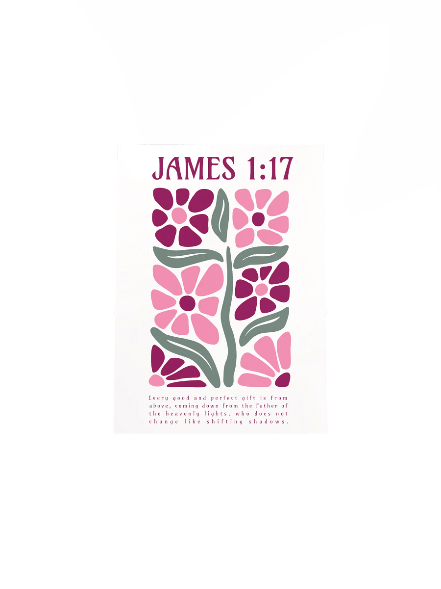 James 1:17 Christian Wall Art | Faith Art | Bible Verse Decor | Floral Scripture Print | Inspirational Home Decor product image (15)