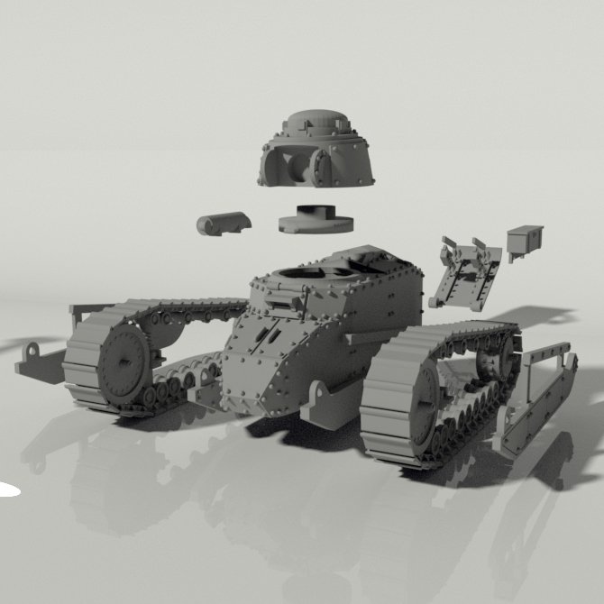 Grim FT-17 Light Tank STLs product image (6)