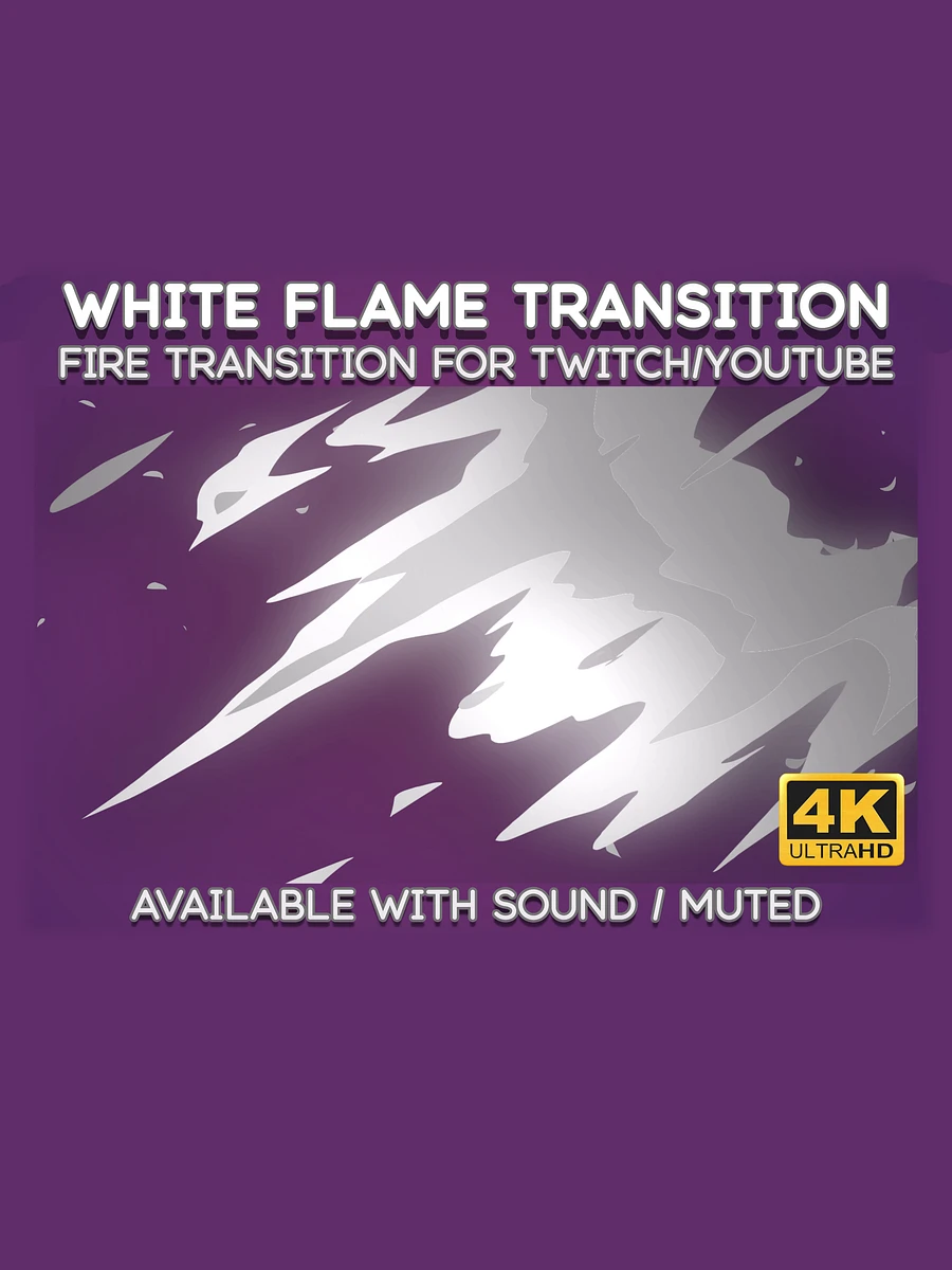 White Fire Video Transition - Cartoon Fire Transition for Twitch Stream and YouTube Video product image (3)