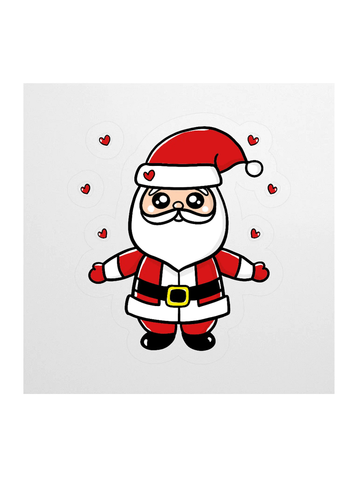 Heartwarming Santa Kiss Cut Stickers product image (2)