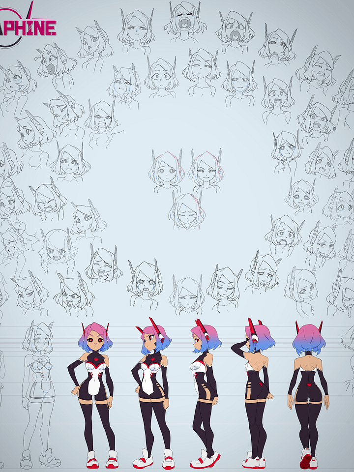 Xeraphine Official Character Sheet Poster product image (2)