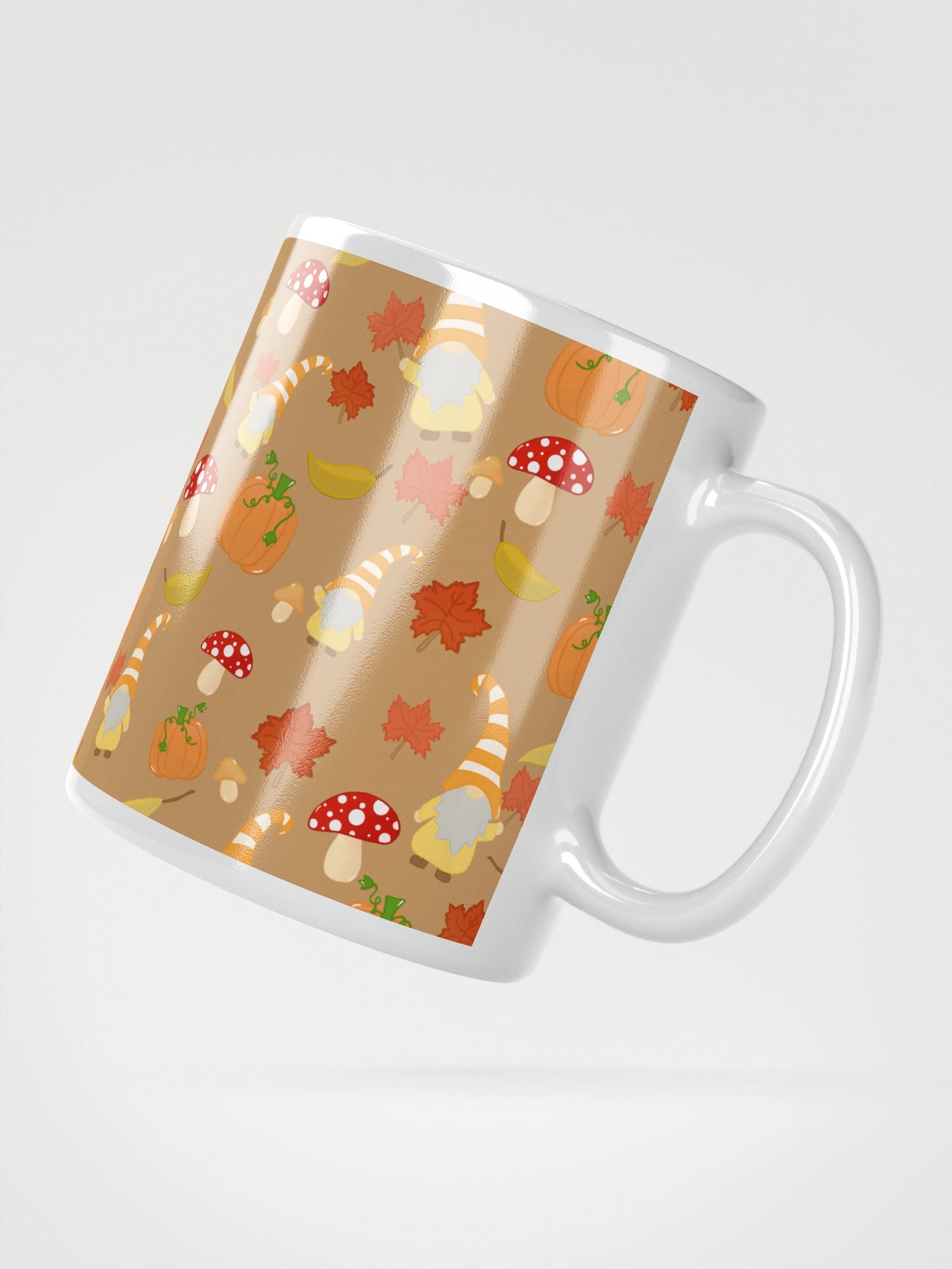Fall with my Gnomies in Brown Pattern Mug product image (4)